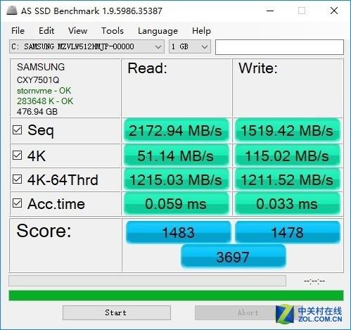 PCI-E固态 读写速度超神