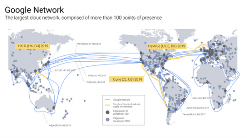 谷歌将新铺三条海底光缆助力其扩大全球云业务