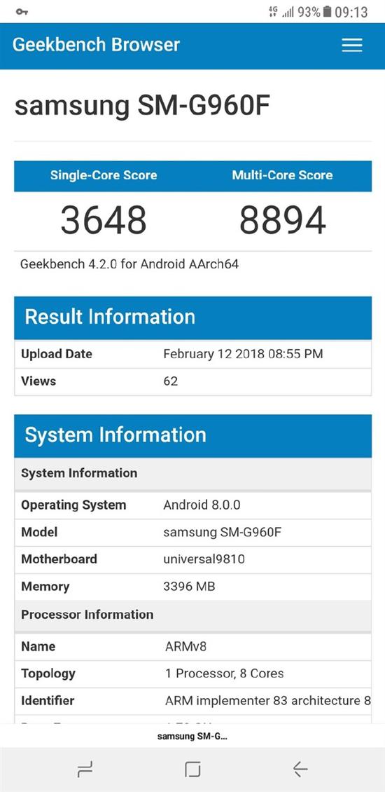 超骁龙845！三星Exynos 9810跑分出炉