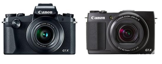 佳能G1 X Mark III(左)与佳能G1 X Mark II(右)外观对比