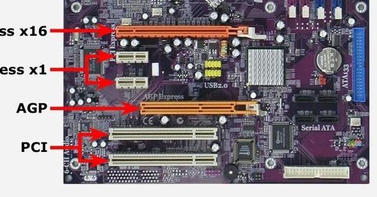 除了显卡之外,声卡,网卡甚至ssd也可以使用pci-e插槽,而agp插槽就不同