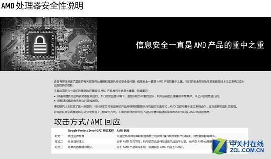 AMD官网有关于处理器安全性的说明