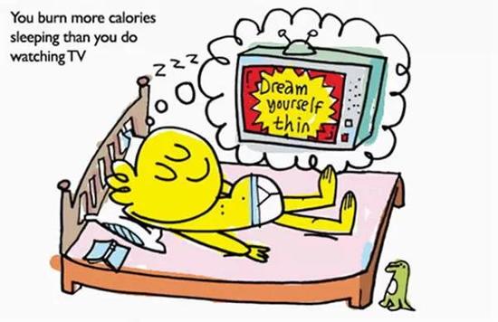 当你睡觉时，消耗的卡路里（热量）比看电视时还要高。