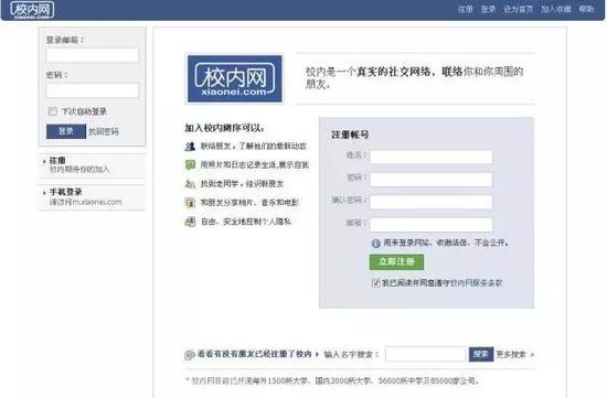 图：早期的校内网