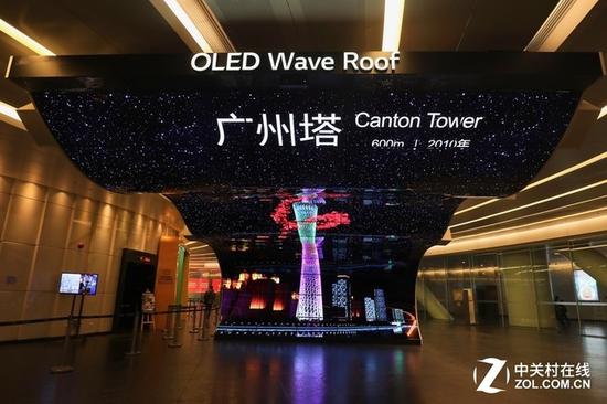 广州塔中厅的OLED穹顶