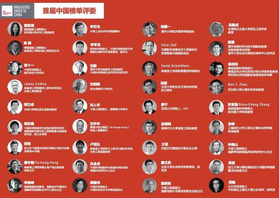 img/2018/03/201803121410242058139.jpg 图丨首届中国区“35 岁以下科技创新 35 人”评委名单