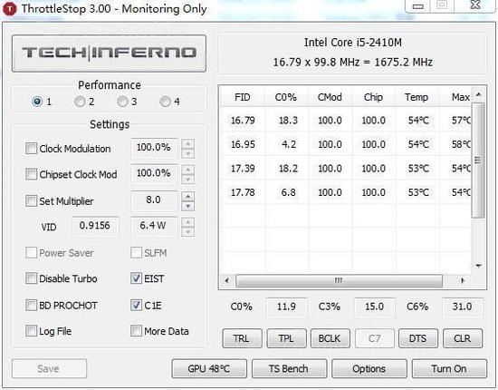 使用ThrottleStop关闭BD PROCHOT