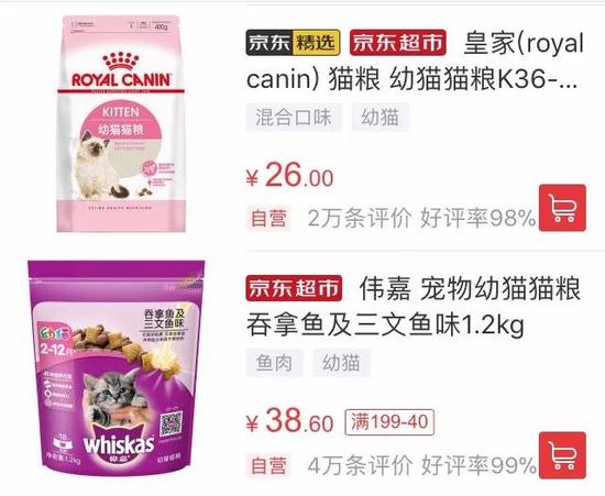 颜色炫酷的猫粮包装