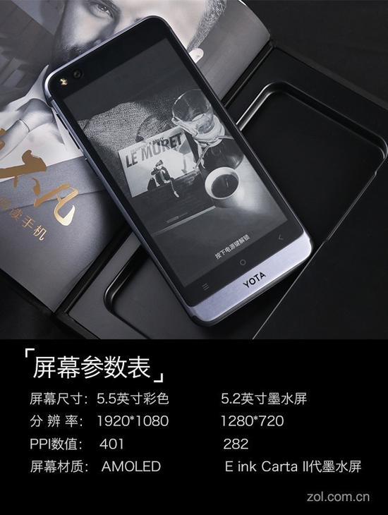 yota3:YOTA3墨知版评测:有它还要什么Kindle? 屏幕参数表