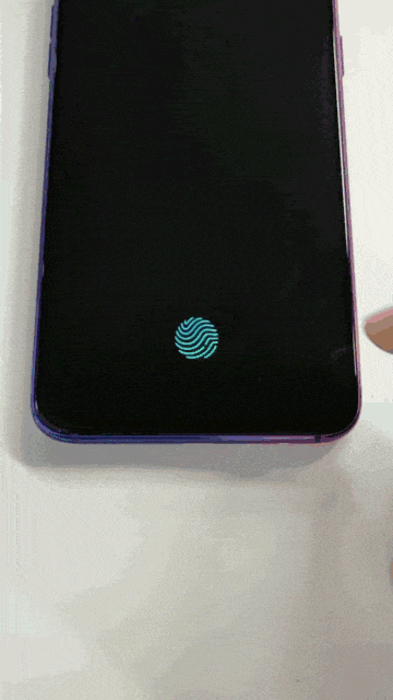OPPO R17的光感屏幕指纹