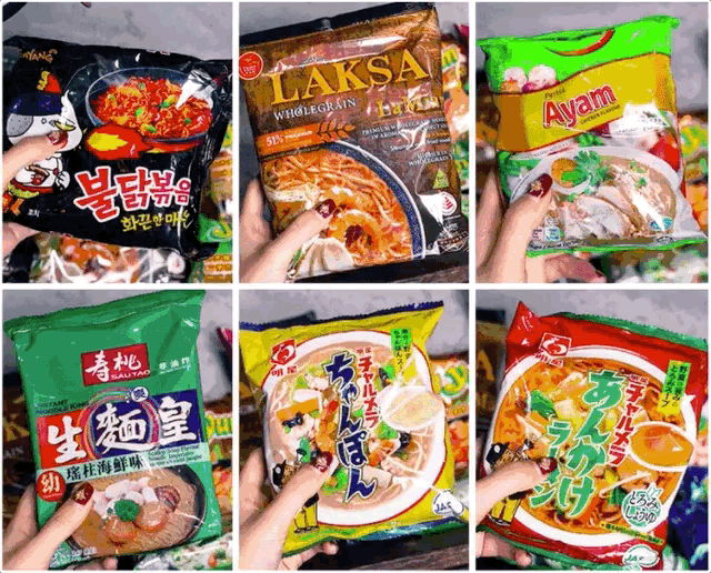 ▲ 各国泡面,图片来自:萌艺术