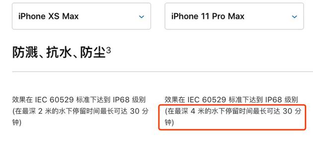官网对新品防水的说明