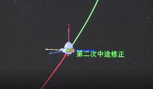 天问一号火星探测器完成第二次轨道中途修正火星探测器天问一号