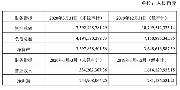 丰巢开曼2020年第一季度主要财务指标