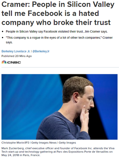 硅谷很多人都讨厌Facebook 认为它是流氓