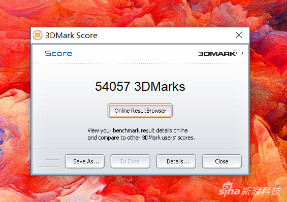 新3d mark5万多的跑分