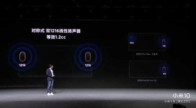 小米10 Pro的双线性扬声器