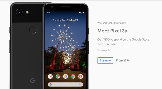 Pixel 3a起售价格399美元