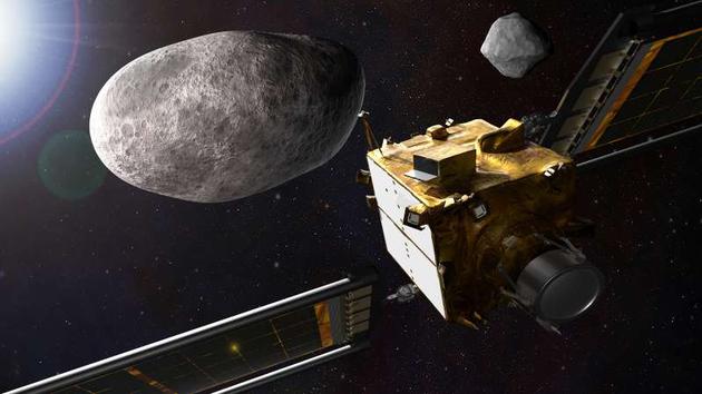 双小行星重定向测试(DART)将一艘宇宙飞船撞击两颗相互环绕小行星中较小的一颗，从地球上很容易测量较小的小行星轨道发生的任何变化，这将为该小行星是否成功偏离轨道提供一个很好的指示器。