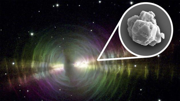 默奇森陨石中发现的某些大型太阳前颗粒可能来自于与卵状星云类似的富含尘埃的演化恒星爆炸