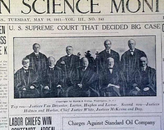 美国反垄断：拆分标准石油公司的裁决报道