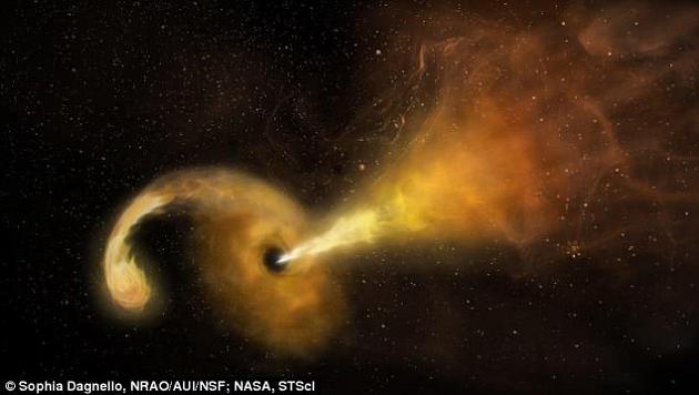 1.5亿光年外黑洞吞噬恒星:科学家追踪工作持续十余年