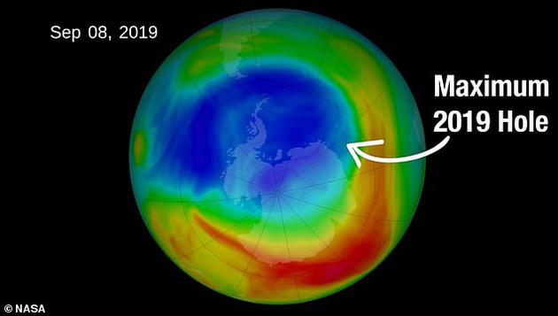 美国国家航空航天局和美国国家海洋和大气管理局的观测发现，9月8日，南极臭氧层空洞的面积达到了今年的峰值——1630万平方公里