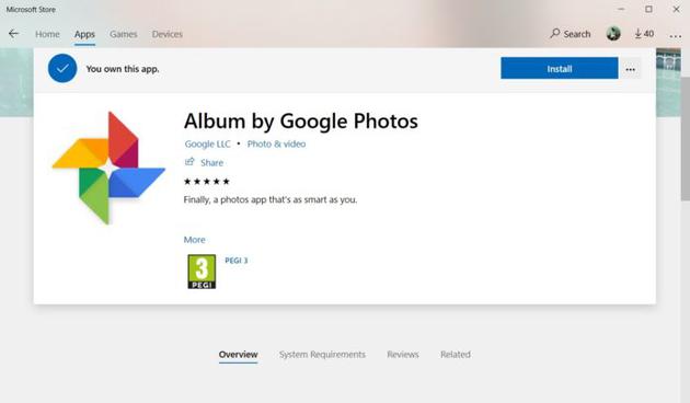 假冒Google Photos现身微软商店：恶评数月未被处理