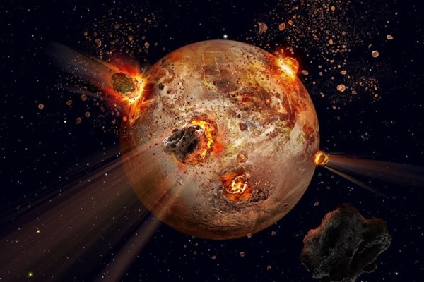 小行星撞击地球时会释放出惊人的能量。