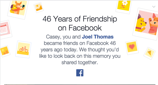 Facebook用户遭遇千年虫：瞬间有了46年老友