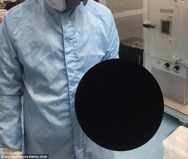 据研究人员称，这种名叫Vantablack S-VIS的材料能够吸收99.8%的光线，反射能力比哈勃望远镜上使用的超黑喷漆还要弱17倍。这种新材料能够轻易覆盖体积较大、机构复杂的物体表面，如大型照相机和飞行器等。