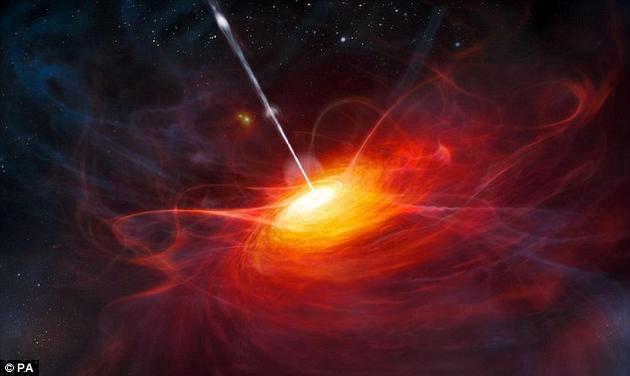 天文学家们近期在一个超大质量黑洞的周围观察到超高速“类星体风”，其速度大约相当于光速的1/4