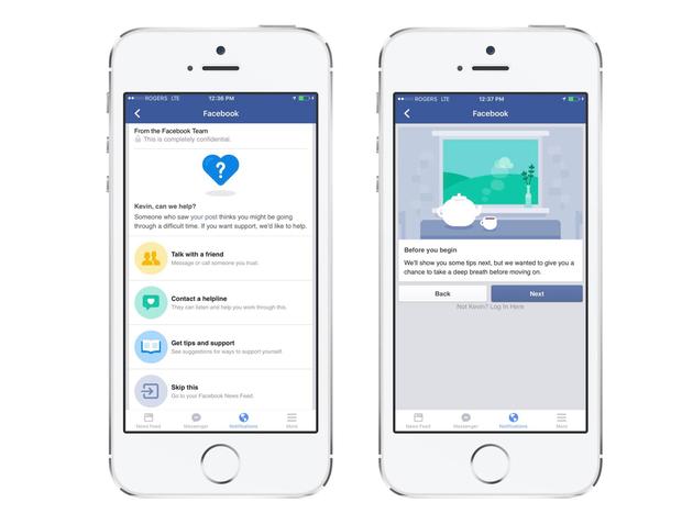 Facebook开放防自杀工具：帮助用户及时制止好友自杀行为图片
