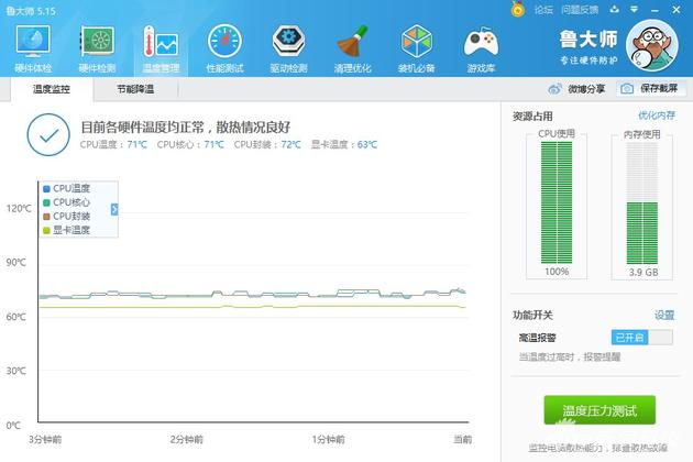 CPU和显卡内部温度