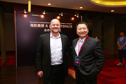 孵化了Uber的RocketSpace联姻海航背后推手揭秘原因 RocketSpace创始人Duncan Logan(左)与王圃(右)