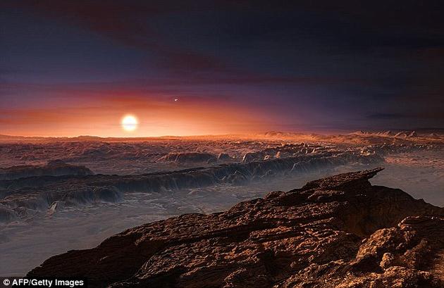 艺术示意图:距离太阳系最近的系外行星比邻星b