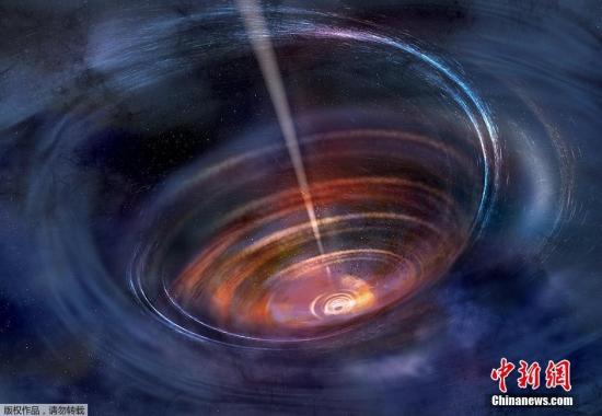 资料图：NASA展示休眠黑洞吞噬恒星细节图 。