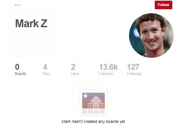 【扎克伯格的 Pinterest 主页】