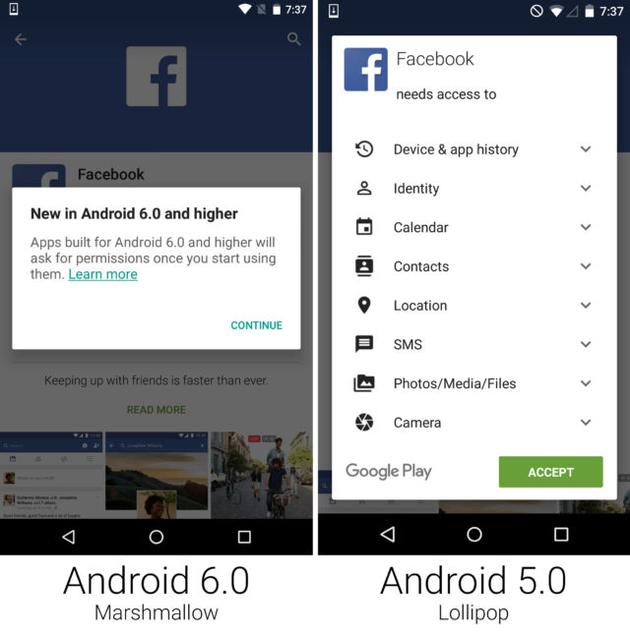 Android 5.0“棒棒糖”系统和Android 6.0“棉花糖”系统
