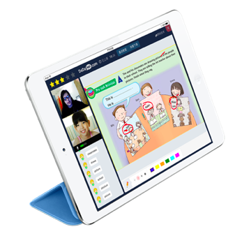 图为哒哒英语iPad双向视频互动教室