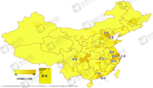 奇虎360周边的夜间拥堵延时指数最高
