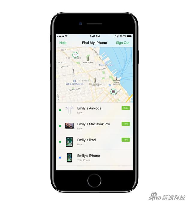 find my iPhone中加入对AirPods的支持