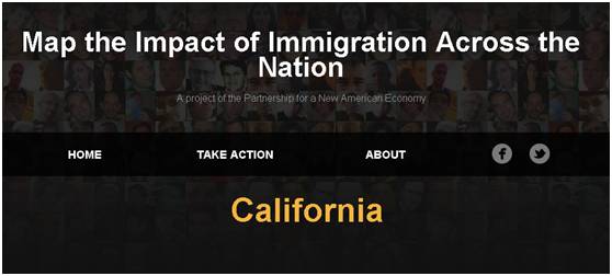 美国移民影响力地图(来源:Partnership for a New American Economy)