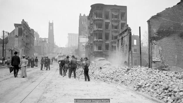 1906年旧金山大地震之后的景象