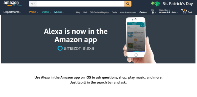 Alexa语音助手整合进亚马逊App