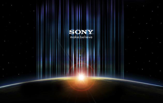 Sony的logo下通常带着他们的slogan“创造·相信”