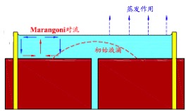 蒸发液层与液滴实验模型