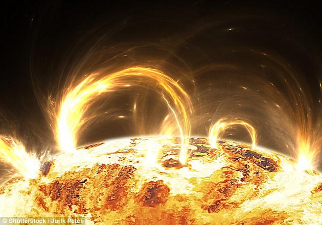 在太阳风暴中，常常会发生日冕物质抛射，即从太阳表面释放出大量的物质和电磁辐射进入太空，当抛射方向朝向地球时，会严重冲击地球的磁场