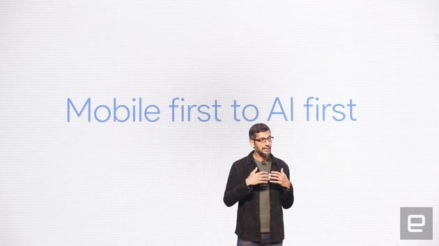 （Google 在去年就提出了 AI first 图自：Engadget）