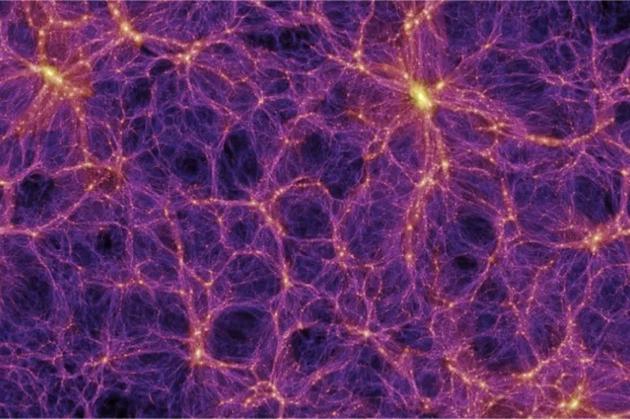 地球空洞说:地球或处“宇宙荒漠”中:银河系也是宇宙空洞一部分 图中是千禧模拟呈现的宇宙大比例结构,图像显示宇宙物质如何组成细丝和空洞。目前,最新一项研究显示,地球存在于一个大规模宇宙空洞之中。.jpg